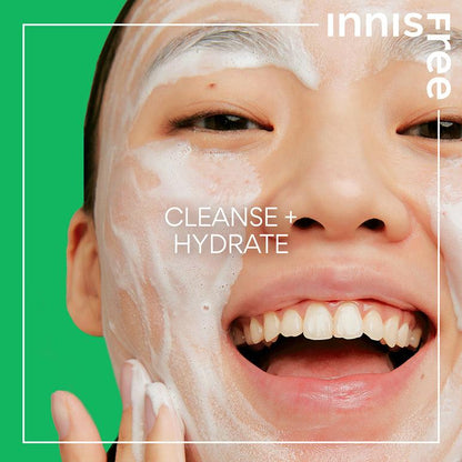 150ml tube of Innisfree Green Tea Amino Acid Cleansing Foam, a gentle face wash with green tea extract and amino acids.