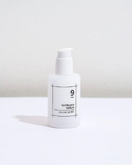 50ml pump bottle of Numbuzin's anti-wrinkle serum with peptides to target signs of aging and sagging.