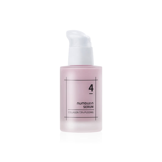 50ml of Numbuzin No. 4 Collagen 73% Pudding Serum, a thick, anti-aging facial serum with a collagen-rich formula.