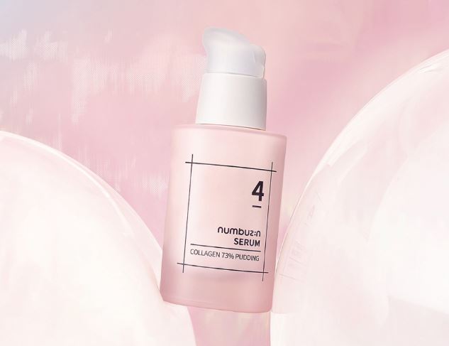 50ml of Numbuzin No. 4 Collagen 73% Pudding Serum, a thick, anti-aging facial serum with a collagen-rich formula.