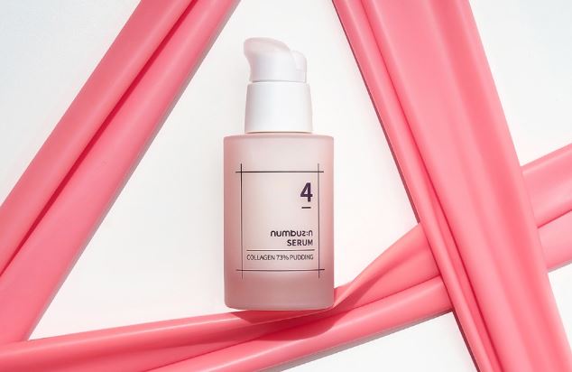 50ml of Numbuzin No. 4 Collagen 73% Pudding Serum, a thick, anti-aging facial serum with a collagen-rich formula.