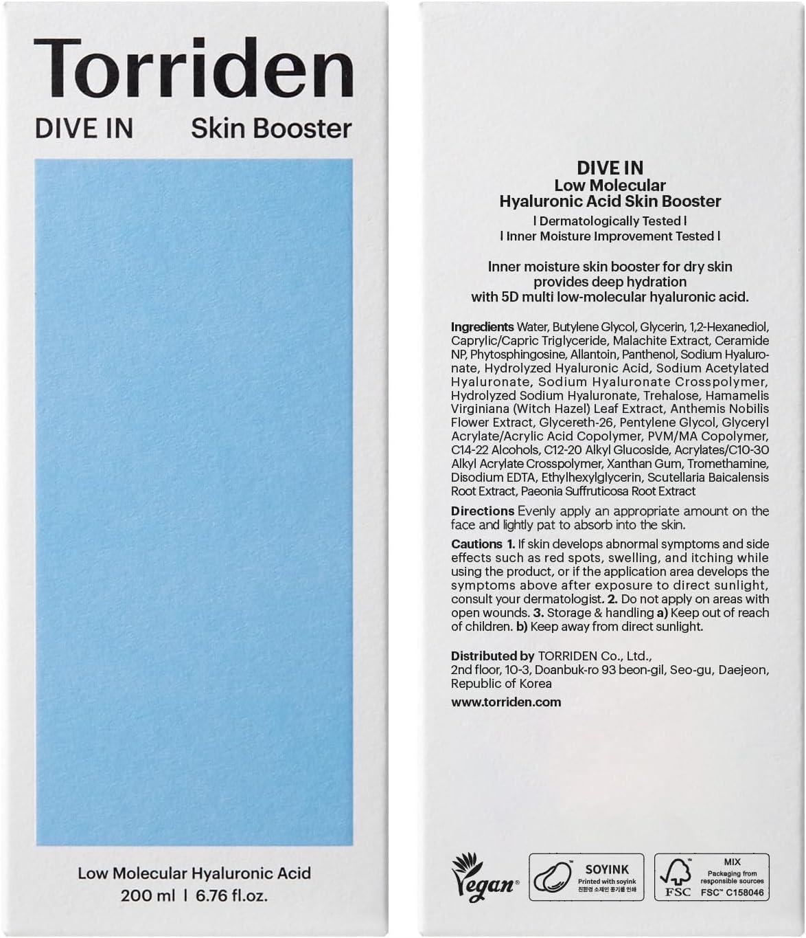 [Torriden] DIVE IN Low Molecular Hyaluronic Acid Skin Booster 200ml