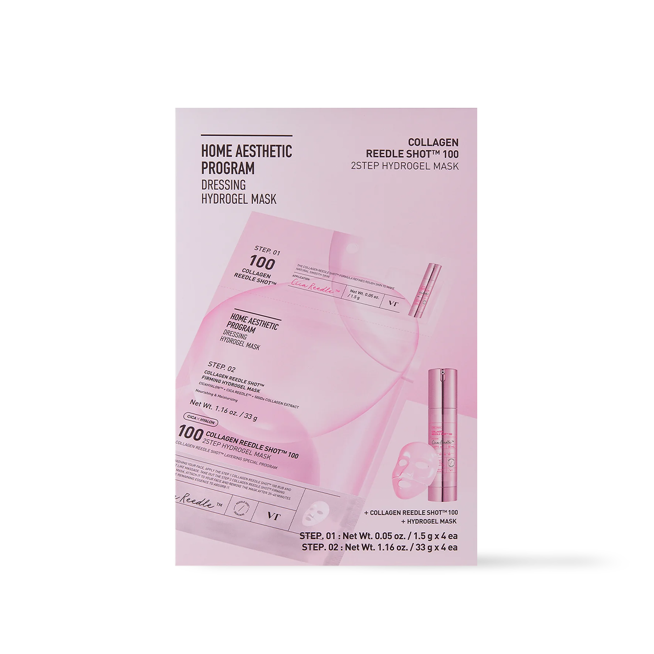 [VT Cosmetics] COLLAGEN Reedle Shot 100 2STEP Hydrogel Mask
