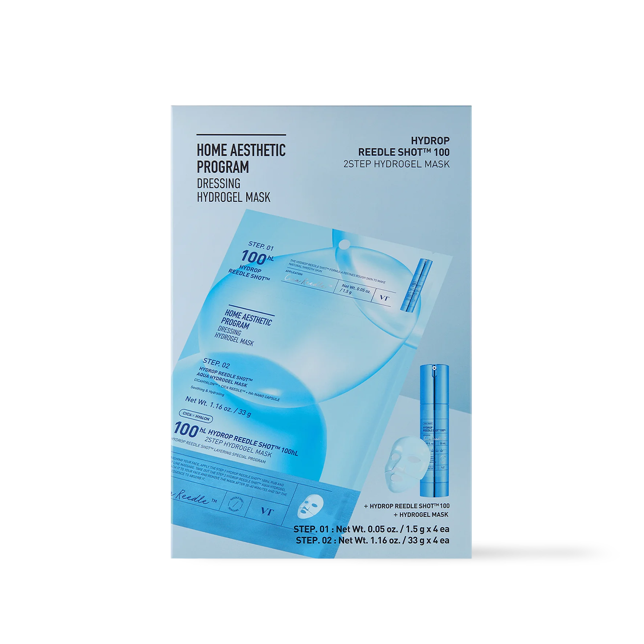 [VT Cosmetics] HYDROP Reedle Shot 100hl 2STEP Hydrogel Mask