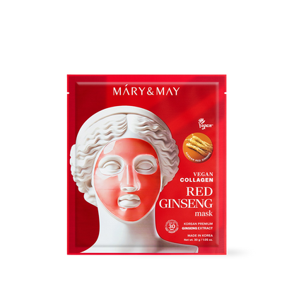 [Mary&May] Vegan Collagen Red Ginseng Mask (30g x4)