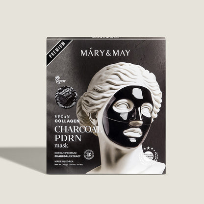 [Mary&May] Vegan Collagen Charcoal PDRN Mask (30g x4)