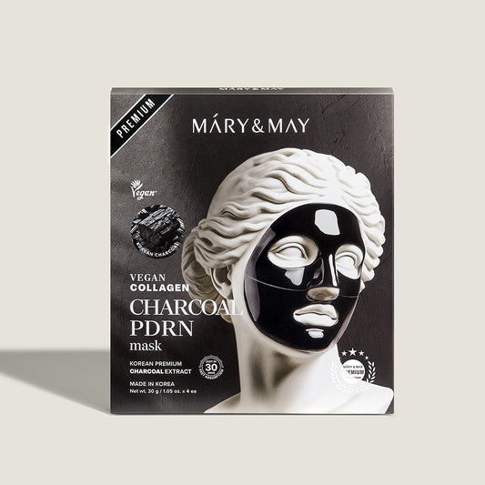 [Mary&May] Vegan Collagen Charcoal PDRN Mask (30g x4)
