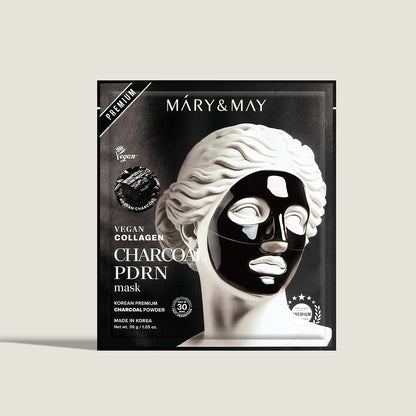 [Mary&May] Vegan Collagen Charcoal PDRN Mask (30g x4)