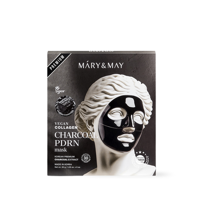 [Mary&May] Vegan Collagen Charcoal PDRN Mask (30g x4)