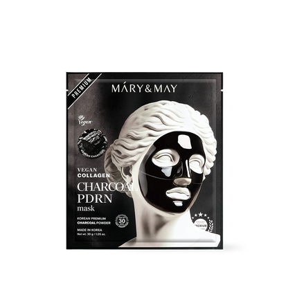 [Mary&May] Vegan Collagen Charcoal PDRN Mask (30g x4)