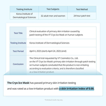[VT Cosmetics] Cryo Ice Mask 320g*30ea