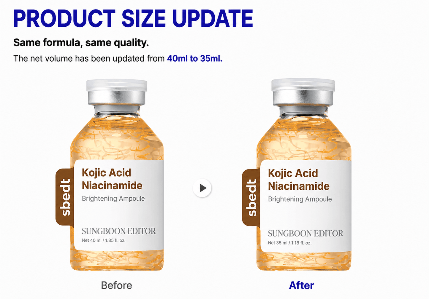 [SUNGBOON EDITOR] Kojic Acid Niacinamide Brightening Ampoule 35ml