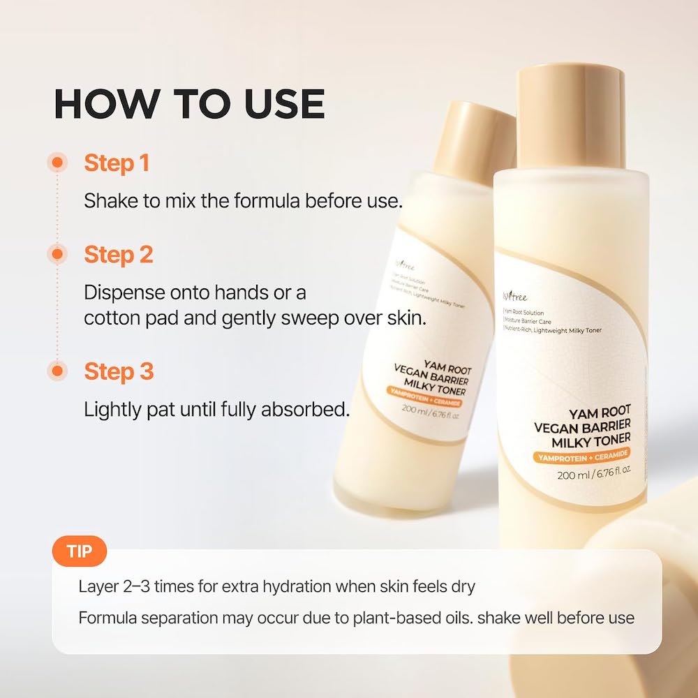 [Isntree] Yam Root Vegan Barrier Milk Toner 200ml