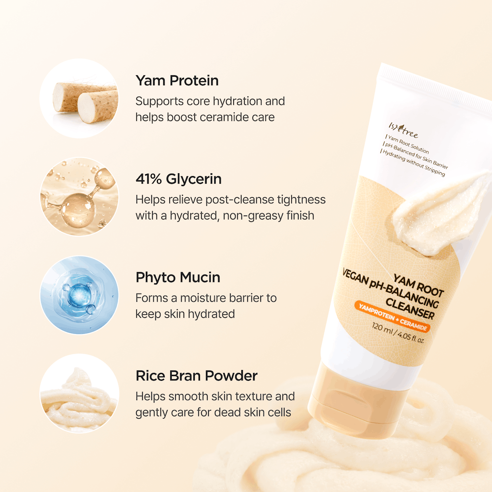 [Isntree] Yam Root Vegan pH-Balancing Cleanser 120ml