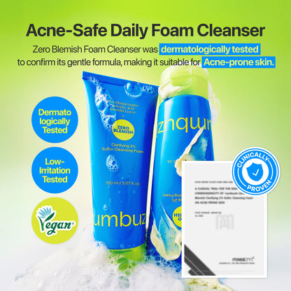 [numbuzin] Zero Blemish Clarifying 2% Sulfur Cleansing Foam 150ml