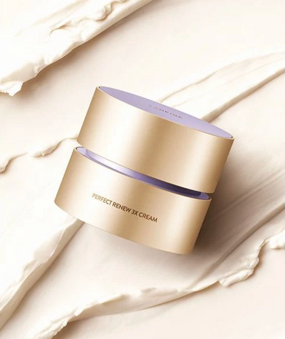 Laneige Perfect Renew 3X Cream 50ml on a cream background