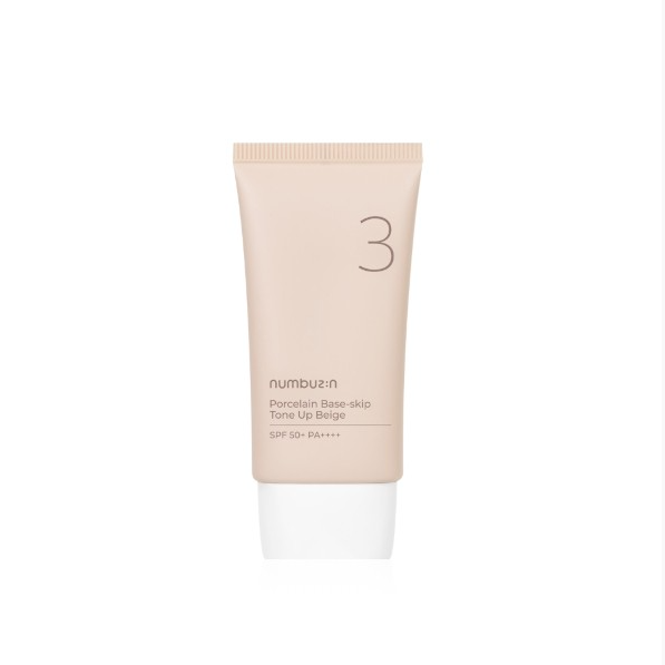 [Numbuzin] No.3 Porcelain Base-skip Tone Up Beige 50ml