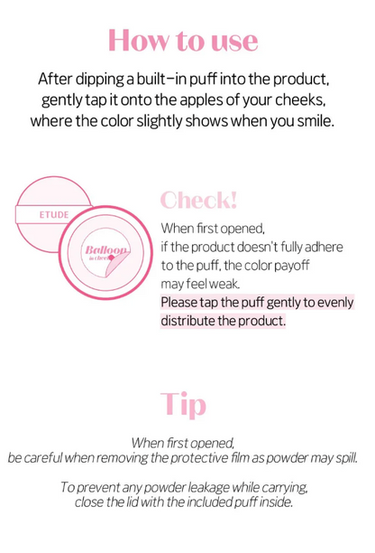 [Etudehouse] Balloon in Cheek 6g - Joy Coral