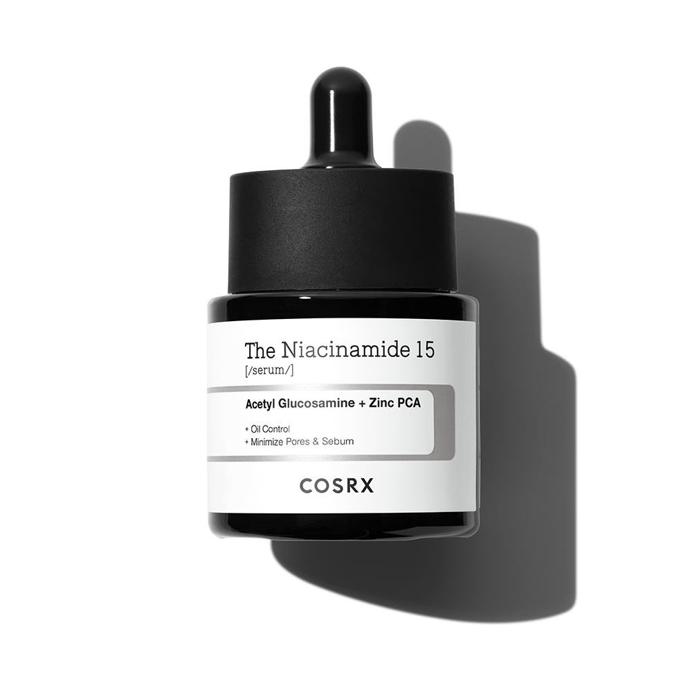 COSRX Niacinamide 15 Serum, 20ml bottle for visibly minimizing enlarged pores and improving skin texture.